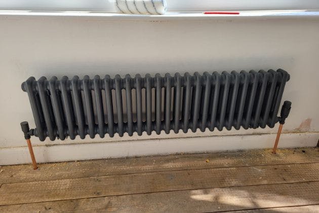 New installation of radiator